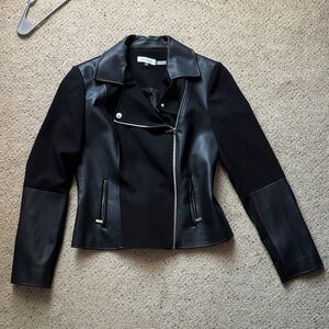 Calvin Klein Black Leather Women's Jacket